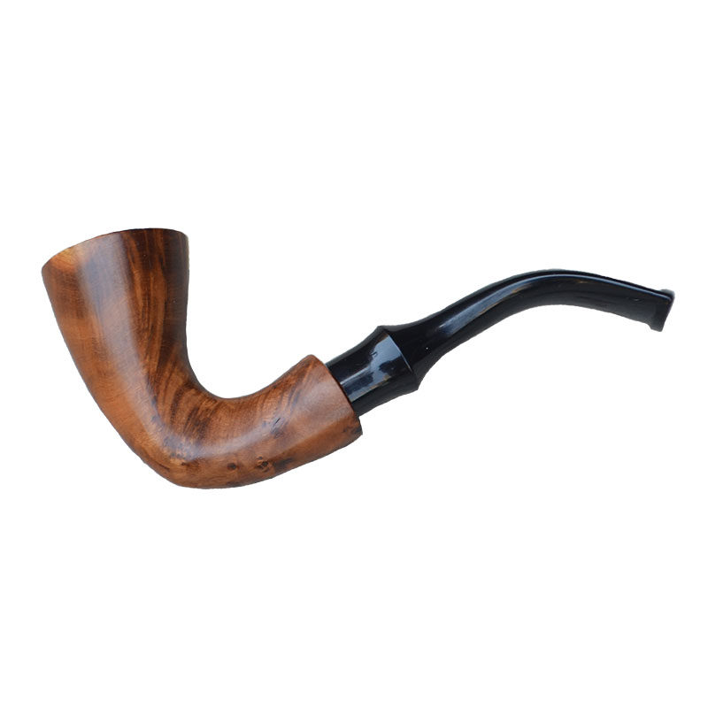 麻利疙瘩实木手工烟斗烟嘴男士老北京烟袋高级亚克力嘴非石楠木斗