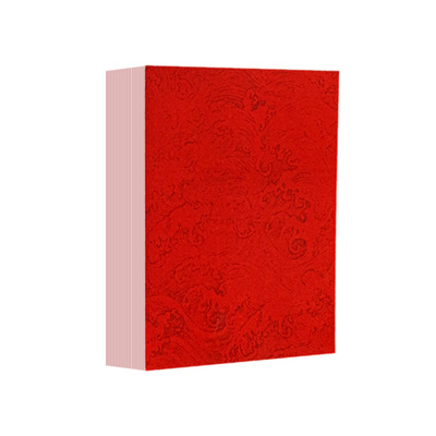 8KA4瀛海纹红色宣纸卡纸万年红半生熟毛笔小楷作品纸专用书法文创DIY手写婚书空白创作双面红软卡周岁成人礼