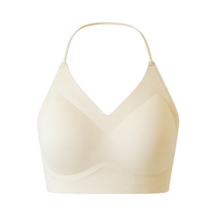 挂脖内衣女夏季无痕聚拢收副乳超低U型隐形性感大露背美背文胸罩