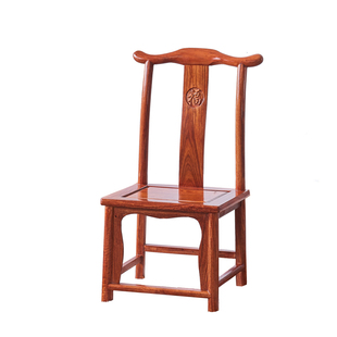 红木小椅子刺猬紫檀小官帽花梨木实木靠背椅餐椅儿童椅仿古茶几椅