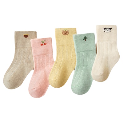 婴儿纯棉袜子秋冬不勒腿宝宝a类
