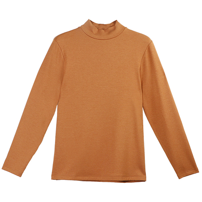 天然体内磨毛莫代尔半高领打底衫