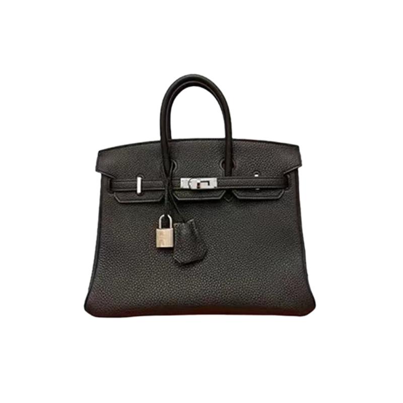 全手工定制铂金包荔枝纹togo小牛皮手提女包birkin25/30/35凯莉包