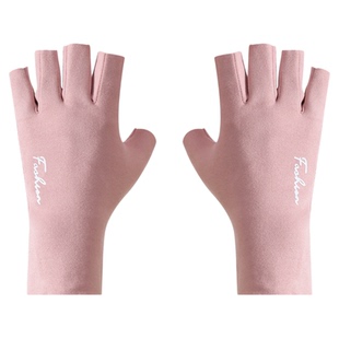 半指手套女冬季2025新款天德绒防寒薄款五指半截露指学生写字保暖