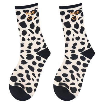 秋冬袜子女纯棉复古咖色