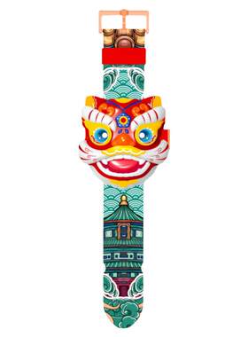 新年舞狮儿童投影手表玩具礼物