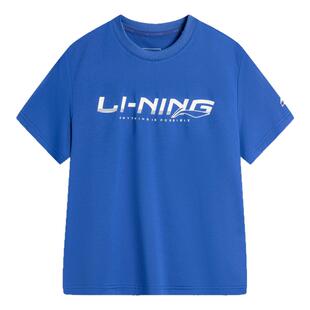 李宁儿童速干衣短袖T恤2025夏季新款男女大童冰丝半袖青少年上衣
