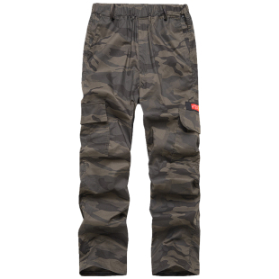 工作裤男劳保裤子耐磨宽松春秋直筒弹力工地工人工装裤迷彩裤长裤