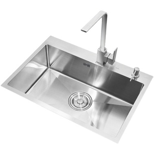 派柏斯洗菜盆厨房手工家用洗碗水池304不锈钢台下盆水槽大号 单槽