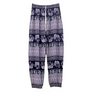 泰国大象裤子女波西米亚沙滩裤延吉奶奶裤宽松时尚休闲裤男哈伦裤