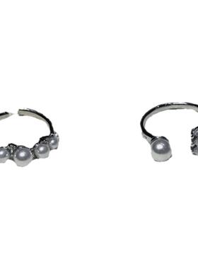 轻奢不掉色钛钢复古珍珠戒指女