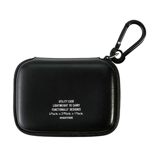 日本HIGHTIDE硬壳收纳包 小巧便携硬壳材质防震抗压 随身数码配件数据线收纳壳口红零碎物品收纳包