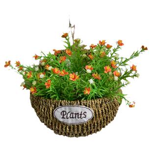 挂篮墙壁饰吊篮挂墙花篮套装仿真假花室内挂壁挂摆设墙面装饰花卉