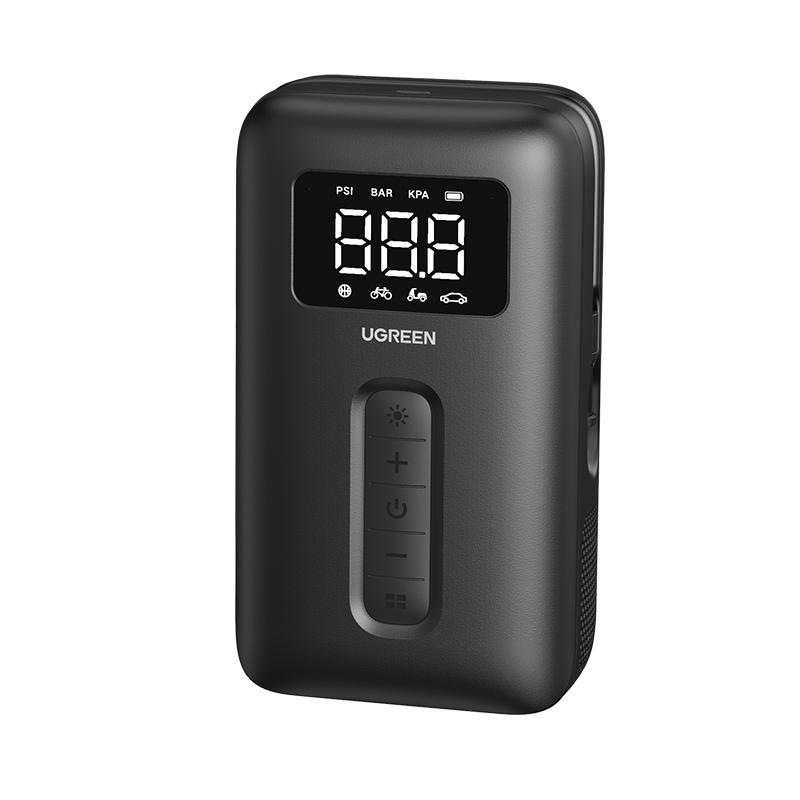 绿联车载充气泵电动打气筒打气泵汽车用测轮胎压自行车无线充气宝