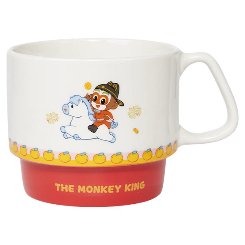 上美影孙悟空福运齐天马到成功杯马克杯陶瓷杯咖啡杯家用动漫周边