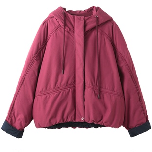 孔雀飞飞 专柜品质 冬装韩版大码遮肉休闲棉衣女款爆款2025新款