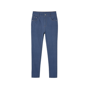 Skechers斯凯奇牛仔裤2026新春女舒适修身长裤高弹铅笔裤小脚裤