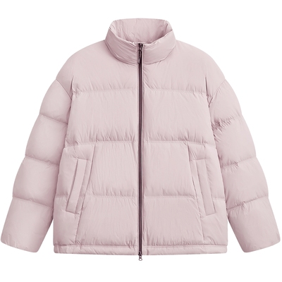 MODE COMMUTER | MC尼龙压光轻薄梭织简约三道绗立领短款羽绒服