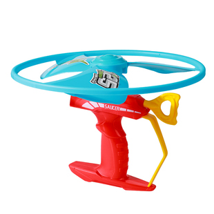 儿童竹蜻蜓玩具弹射飞天冲天飞行旋转拉线飞盘飞碟户外旋转陀螺