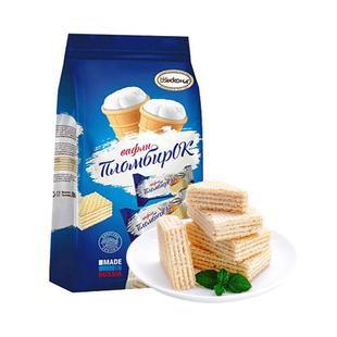 俄罗斯进口零食品冰淇淋威化阿孔特奶酪味饼干小吃网红休闲巧克力