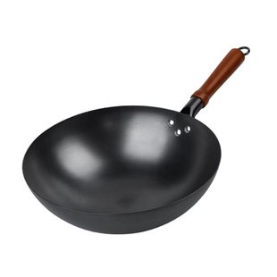 铁锅炒锅不粘锅章丘无涂层燃气灶适用炒锅不生锈家用