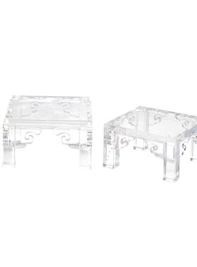 亚克力水晶底座工艺品底托佛像奇石茶具玉石文玩摆件饰品展台定制