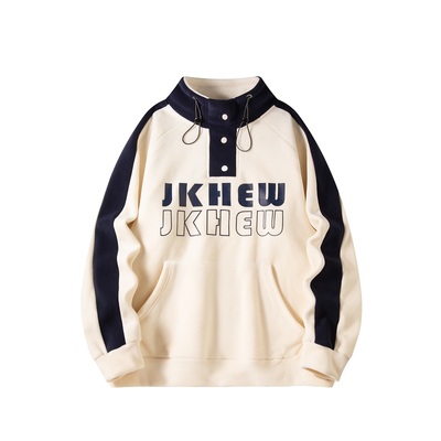 秋冬季半高领卫衣13岁男孩初中学生加绒加厚内搭15大童打底衫上衣