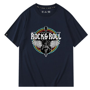 乐队Journey with Guitars and Wings周边夏男女短袖T恤衫摇滚衣