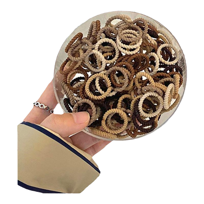 1-5岁韩版女童奶茶色不伤发皮筋