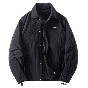 美式轻薄教练夹克男士羽绒服冬季新款90鸭绒复古痞帅翻领羽绒外套