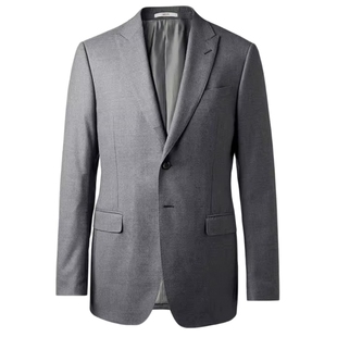 VICUTU威可多男士西服上衣舒适羊毛灰色商务正装外套结婚礼服
