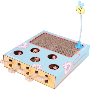 猫玩具自嗨解闷神器打地鼠小老鼠猫猫小猫幼猫抓板逗猫棒猫咪用品