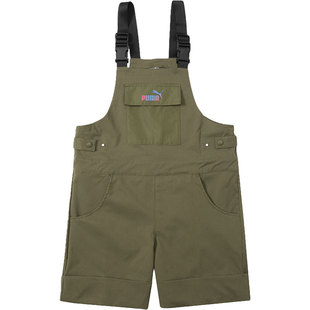 Puma/彪马正品秋冬季女子工装运动休闲透气背带短裤671967-01