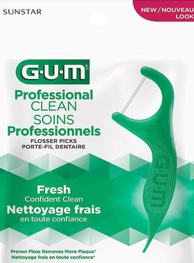 GUM进口圆线牙线棒含氟薄荷味