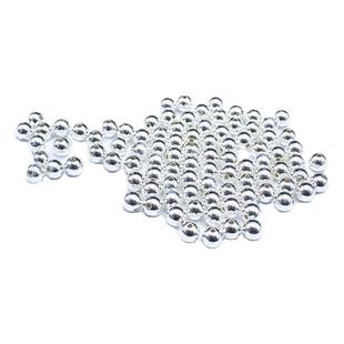 『无戒』S990足银光面小银珠隔珠转运散珠diy手链串纯银饰品配饰