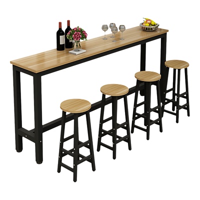 靠墙高脚休闲吧台桌商用长条窄桌