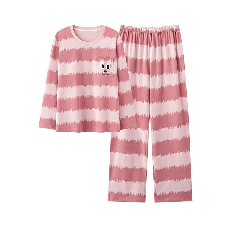 春秋女士家居服套装长袖套头款宽睡衣/家居服套装