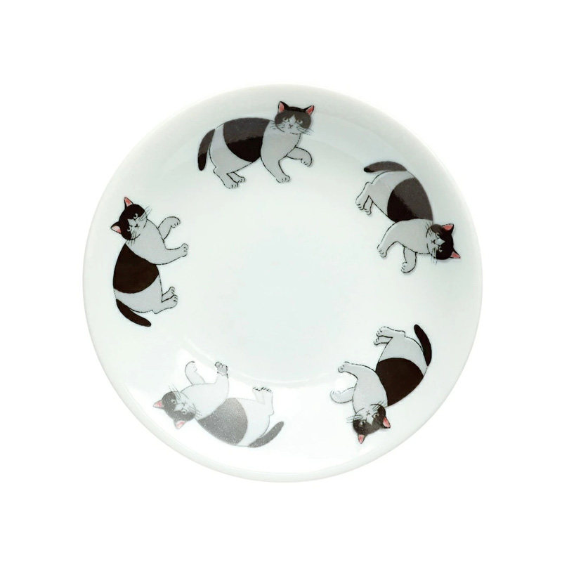 日本釉下彩猫咪餐盘甜品蛋糕皿碟