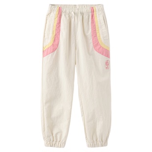 nbakids童装秋冬男童女童撞色长裤工装裤舒适长裤K233PT311P