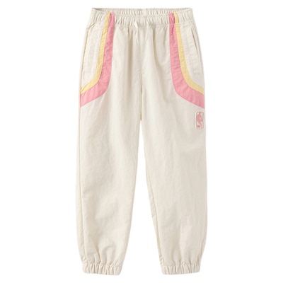 nbakids童装秋冬男童女童撞色长裤工装裤舒适长裤K233PT311P