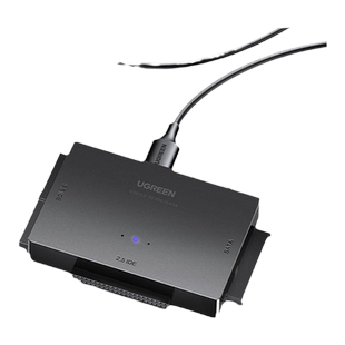 绿联ide转USB3.0易驱线串口sata外置接3.5英寸2.5通用台式机电脑笔记本连接机械ssd固态硬盘转接口光驱读取器