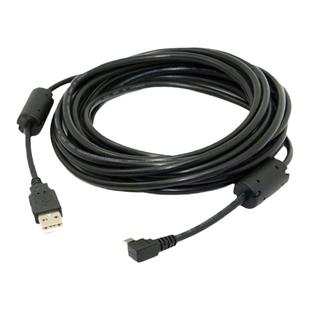 CY USB 2.0公对Mini USB公硬盘数据线 5m直角右弯头90度弯头带双磁环延长线 连接线mini usb数据线T型口MP3/M