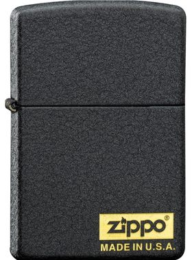 zippo正版磨砂黑裂漆定制打火机