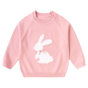 嘟嘟家女童毛衣冬季女宝针织衫好看宝宝上衣洋气儿童衣服冬款童装