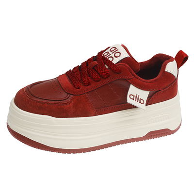 休闲厚底板鞋爆款时髦内增高女鞋