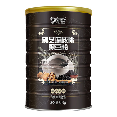 黑芝麻糊核桃黑豆桑葚粉六重黑营养冲泡即食早晚代餐粉五谷营养粉