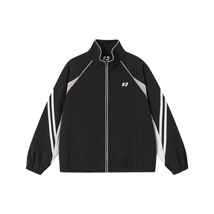 FORNINES撞色拼接立领运动夹克男款潮牌情侣装2026春季新款外套女