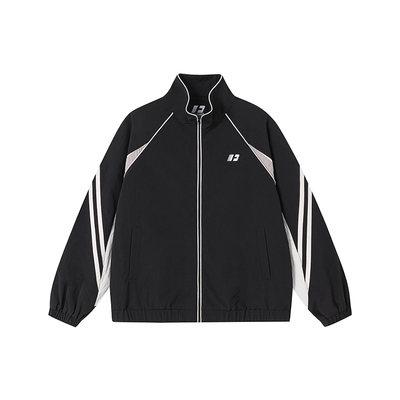 FORNINES撞色拼接立领运动夹克男款潮牌情侣装2026春季新款外套女