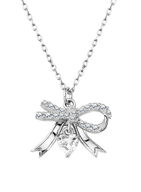 迪士尼蝴蝶结项链女款轻奢小众高级感锁骨链送女友闺蜜生日礼物