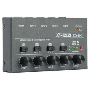 4路音频混音器 6路Mini信号混合器 小型调音台Audio Mixer